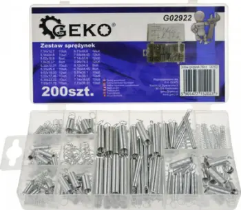 Set sustash GEKO, 200 copë, tensioni dhe zgjatjeje, shumëngjyrësh