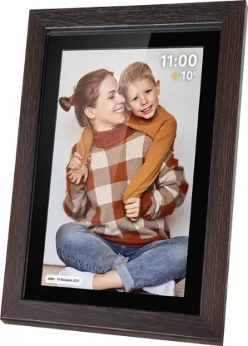 Kornizë dixhitale fotoje Kruger&amp;Matz FRAMEO, 10.1", Wi‑Fi, 16GB, kafe druri