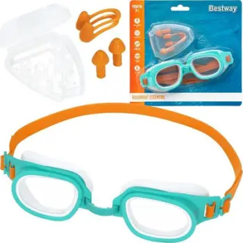 Set syze noti për fëmijë Bestway Aquanaut Essential, me tapa për veshë, me mbrojtje UV, shumëngjyrësh