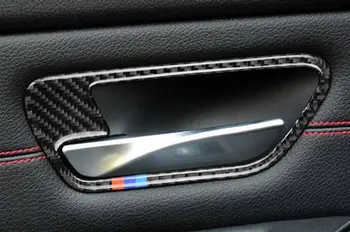 Kornizë doreze dere MTuning për BMW F30 F34, imitim karboni, komplet brendësie, e zezë