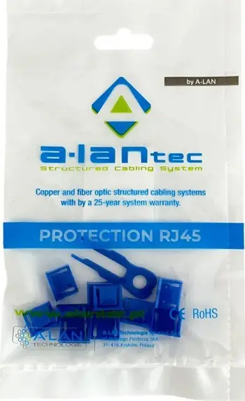Bllokues porte USB ALANTEC, Type A, set 10 copë me çelës, i kuq