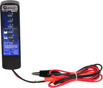 Testues baterie GEKO, 12V, me 6 LED, i zi