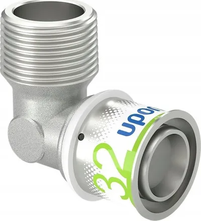 Lidhës këndor Uponor S-Press Plus 32 R1mt 1070537, çelik inox - 1