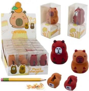 Mprehëse lapsash Capybara, për lapsa të hollë, plastike, kafe