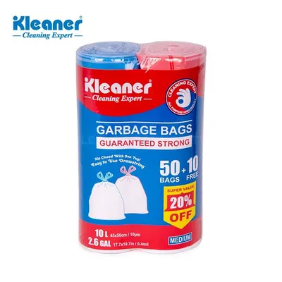 Qese plehrash 10L 2/1 60 copë . KLEANER - 1
