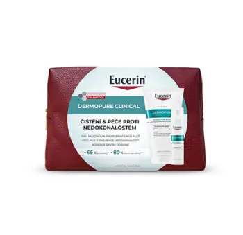 Set kujdesi për lëkurë Eucerin DermoPure Clinical, xhel eksfoliues, 150 ml + serum për lëkurë, 40 ml + çantë kozmetike