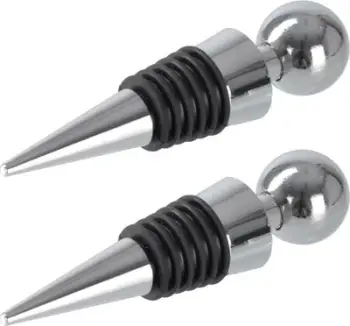 Set tapa vere Koopman, 2 copë, çelik inox dhe silikon, gri