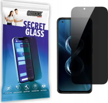Xham mbrojtës privatësie GrizzProtector për Asus Zenfone 8 5G, xham hibrid, kundër gërvishtjeve, i tejdukshëm