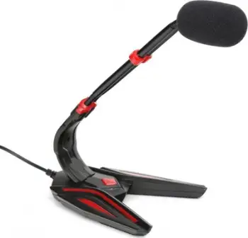 Mikrofon tavoline Varr SPIDER Desktop, omnidrejtues 360°, me trup metalik, i zi