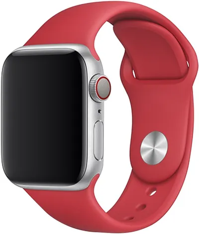 Rrip për Apple Watch Eternico Essential, 42mm 44mm 45mm, silikon, Cherry Red M L - 1