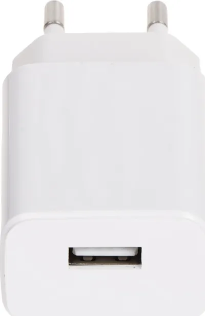 Karikues muri USB 5V 2A, dalje USB A, i bardhë - 1
