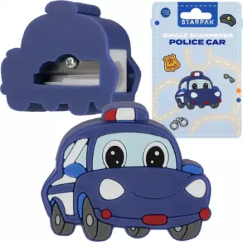 Mprehëse lapsash Police Sharpener, formë maceje, gome, shumëngjyrëshe