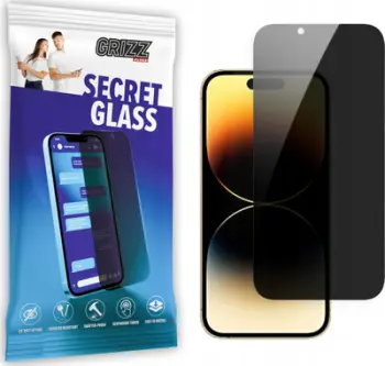 Xham mbrojtës privatësie GrizzProtector për iPhone 14 Pro Max, hibrid, transparencë e errët