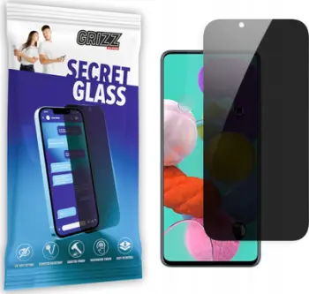 Xham mbrojtës privatësie GrizzProtector për Samsung Galaxy A51, hibrid, transparencë e errët