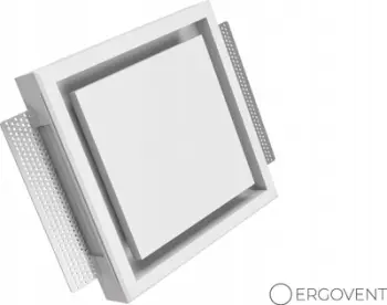 Anemostat gipsi Ergovent Stylish, 125 mm, katror, i bardhë