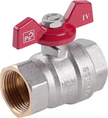 Valvul uji Perfexim Water, ball valve FF 1", dorezë flutur e kaltër