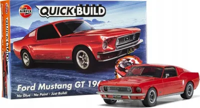 Model makinë Airfix QUICKBUILD Ford Mustang GT 1968, lodër ndërtimi, shumëngjyrëshe - 2