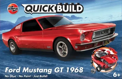 Model makinë Airfix QUICKBUILD Ford Mustang GT 1968, lodër ndërtimi, shumëngjyrëshe - 4