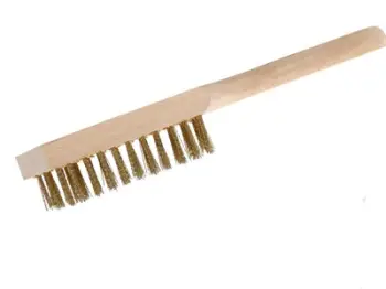 Furçë teli dore Polish HAND WIRE BRUSH, 4 rreshta, trup druri