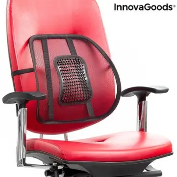 Mbështetës shpine InnovaGoods Backonfy, ergonomik, material rrjetë, i zi