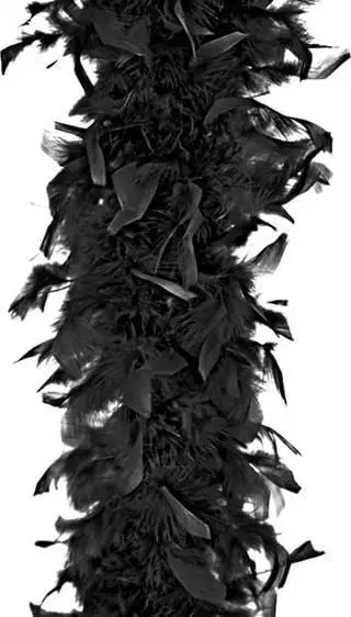 Shall boa festiv Black Boa 180CM, 180 cm, i zi