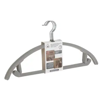 Varëse rrobash kadifeje, ngjyrë gri 44cm - 4 copë