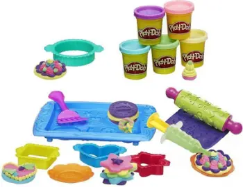 Set lodrash Play-Doh Sweet Shoppe Cookie Creations, 5 kanaçe plastelinë, shumëngjyrësh