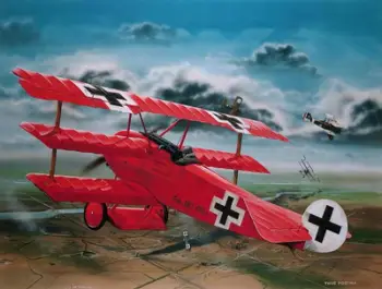 Model ndërtimi Revell Fokker DR.1 Richthofen, avion luftarak, miniaturë dekorative, shumëngjyrësh