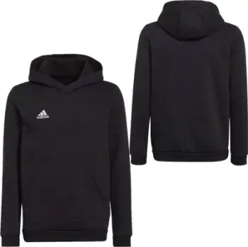 Bluzë sportive Adidas Entrada 22 Jr, pambuk poliester, me kapuç, blu navy