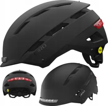 Helmet biçiklete Giro Escape Mips, drita LED, Mips, gri