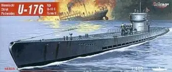 Model nëndetëse Mirage U-Boat U-176 IX C, shkalla 1/400, plastik