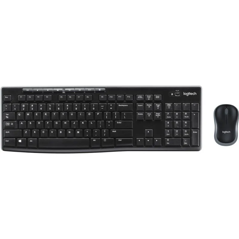 Komplet tastierë dhe maus Logitech MK270, wireless, me valë 2.4GHz, i zi - 1