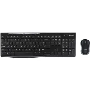 Komplet tastierë dhe maus Logitech MK270, wireless, me valë 2.4GHz, i zi