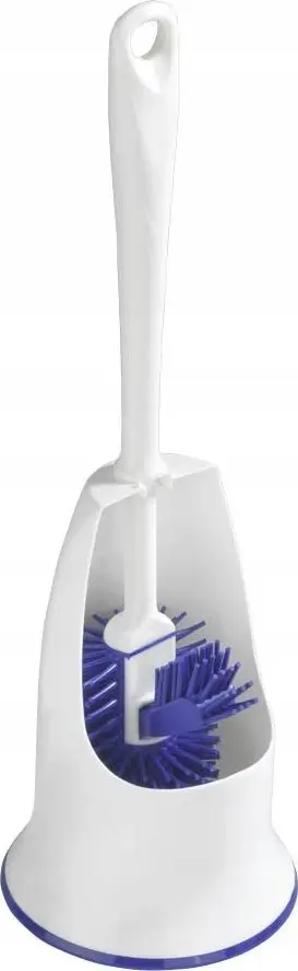Furçë tualeti Easylife Silicone, silikon, me mbajtëse, e bardhë