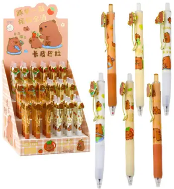 Stilolaps xhel Capybara, 0.5mm, bojë blu, 14cm, miks