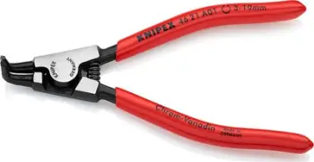 Pincë për unaza sigurie Knipex 46 21 A01, 125mm, maja të përkulura, e kuqe