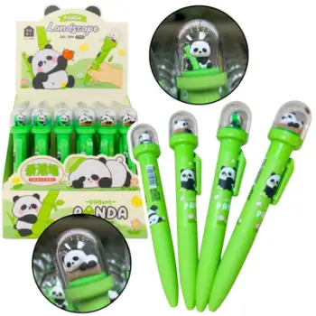 Stilolaps xhel Green Panda Dome, 0.5mm, bojë e kaltër, trup i gjelbër