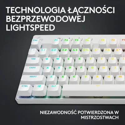 Set Logitech Tastierë PRO X TKL Lightspeed GX + Maus G PRO X SuperLight 2, të bardhë - 2
