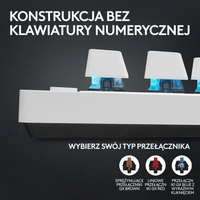 Set Logitech Tastierë PRO X TKL Lightspeed GX + Maus G PRO X SuperLight 2, të bardhë - 3
