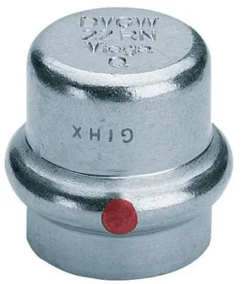 Kapak fundor çeliku Viega Prestabo 1156, për presim, 28mm, metalik