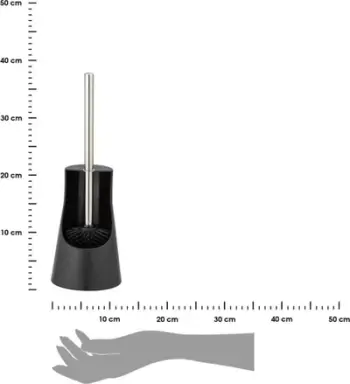 Furçë tualeti Wenko Standing, silikon, qëndrore, e zezë