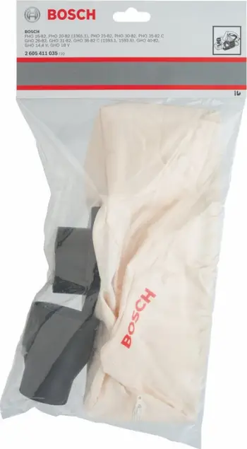 Thes pluhuri Bosch Power Tool Dust Bag, pëlhurë, me adapter, bezhë