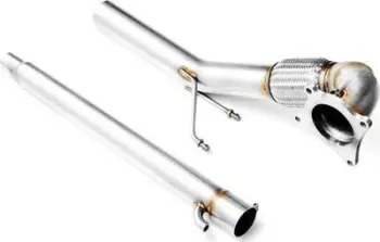 Downpipe shkarkimi RM Motors për Audi A3 1.8T 2.0T Quattro, tub 76mm, çelik inox