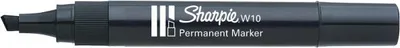 Markeri permanent Sharpie W10, majë pjerrët, ngjyrë e zezë - 1