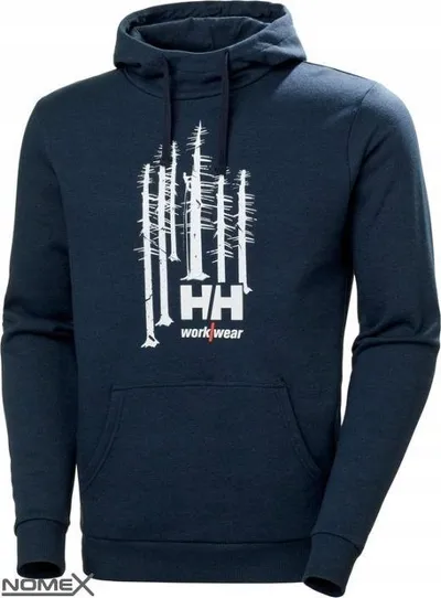 Bluzë me kapuç Helly Hansen Workwear Mixed Fabric, grafike, navy, M Regular - 1