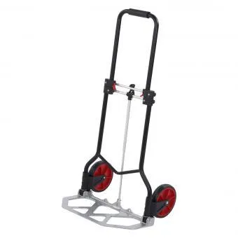 Karrocë dore palosëse, kapacitet 80kg, metalike, gri - 1