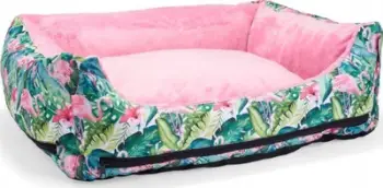 Shtrat për kafshë Bimbay Sofa Dot Flaming Green, 65x50 cm, jeshile me pika