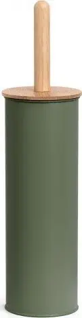 Furçë WC Zeller Standing 18911, metal dhe bambu, jeshile