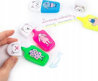 Markues teksti Kidea Animals, set 4 ngjyrash - 3