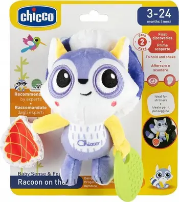 Karrocë ecjeje Chicco Walking Game Raccoon, lodër interaktive, për fëmijë